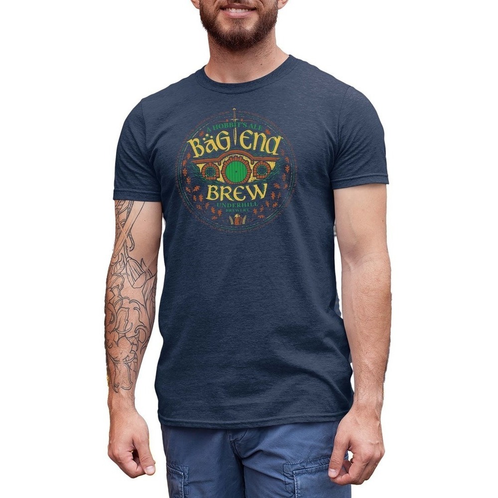 Smalling's Bag End Brew T-Shirt Fantasy Ring Movie TShirt Dwarf